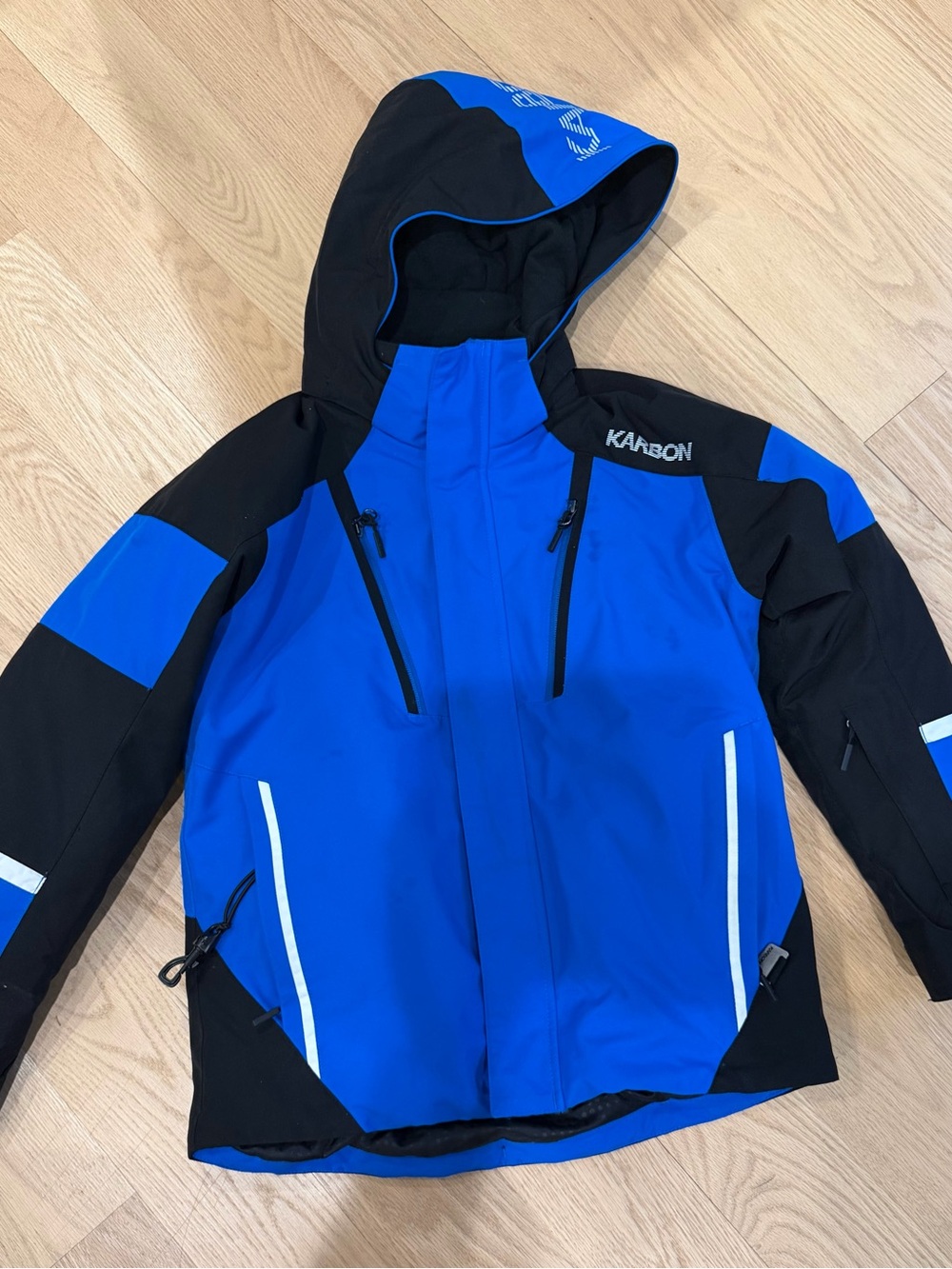 Karbon Kids' Royal Blue & Black Insulated Puffer Jacket